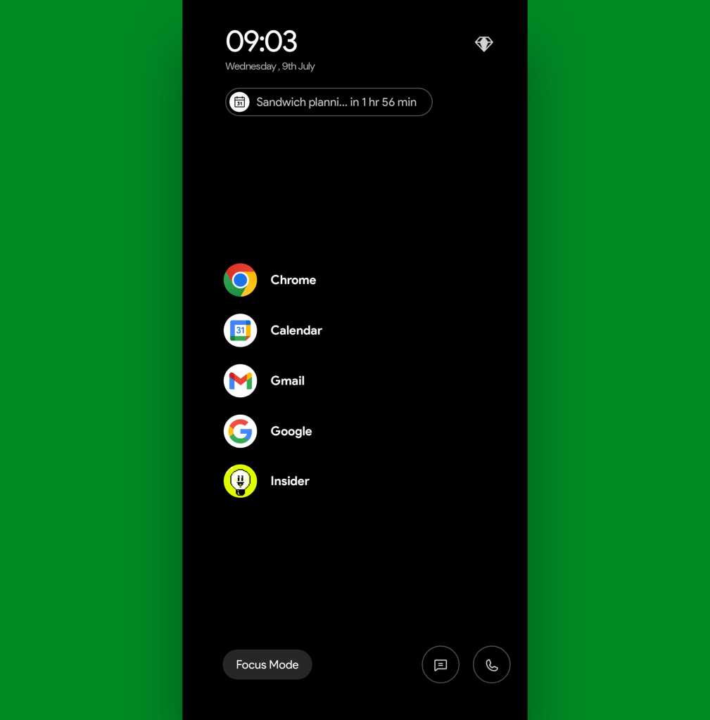 Android minimalist launcher: Flow home screen