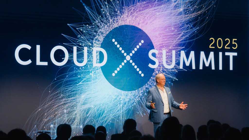 Bernie Wagner, Bereichsvorstand Sales und Marketing bei Schwarz Digits und CEO von StackIT, auf dem dritten Cloud X Summit am Bildungscampus in Heilbronn