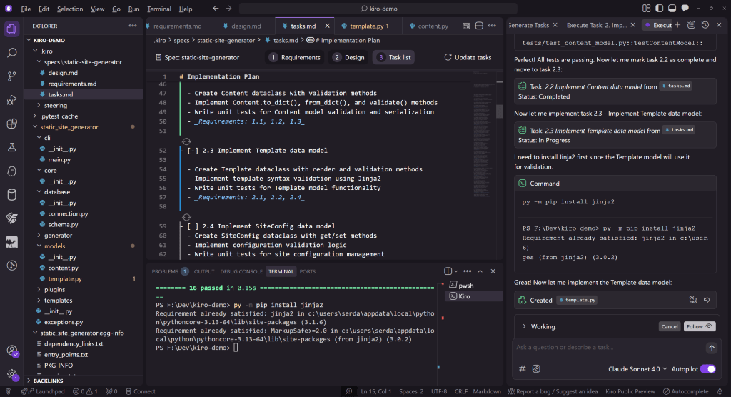 Kiro task list