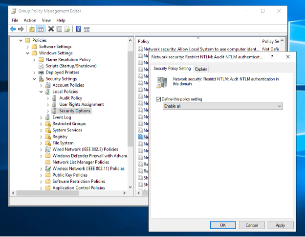Computer ConfigurationPoliciesWindows SettingsSecurity SettingsLocal PoliciesSecurity Options