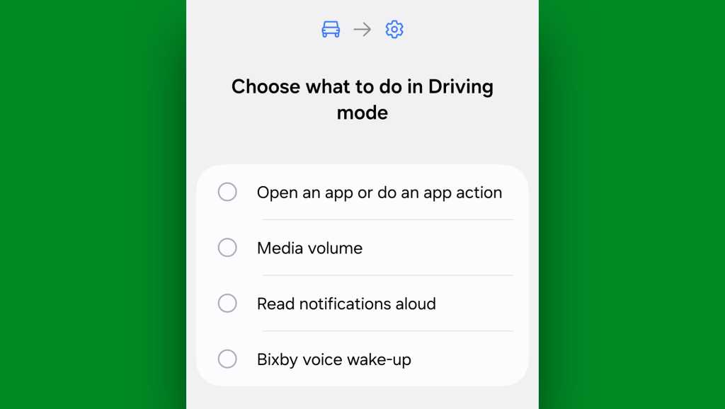 Android Modes: Driving mode (Samsung)