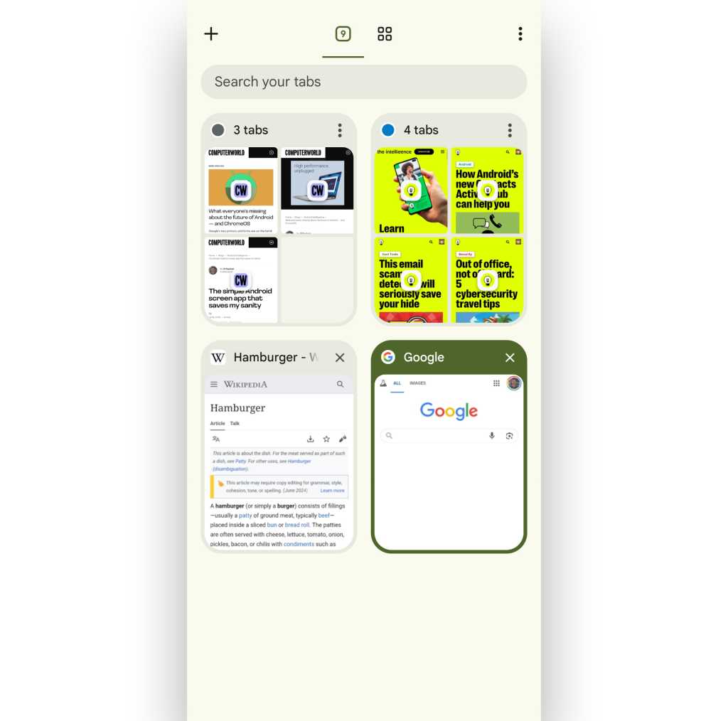 chrome for android tabs overview 