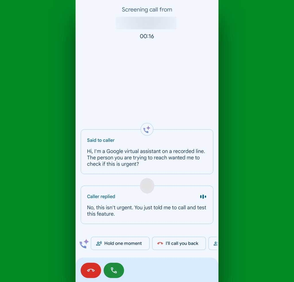 Google Pixel calling features: Call Screen