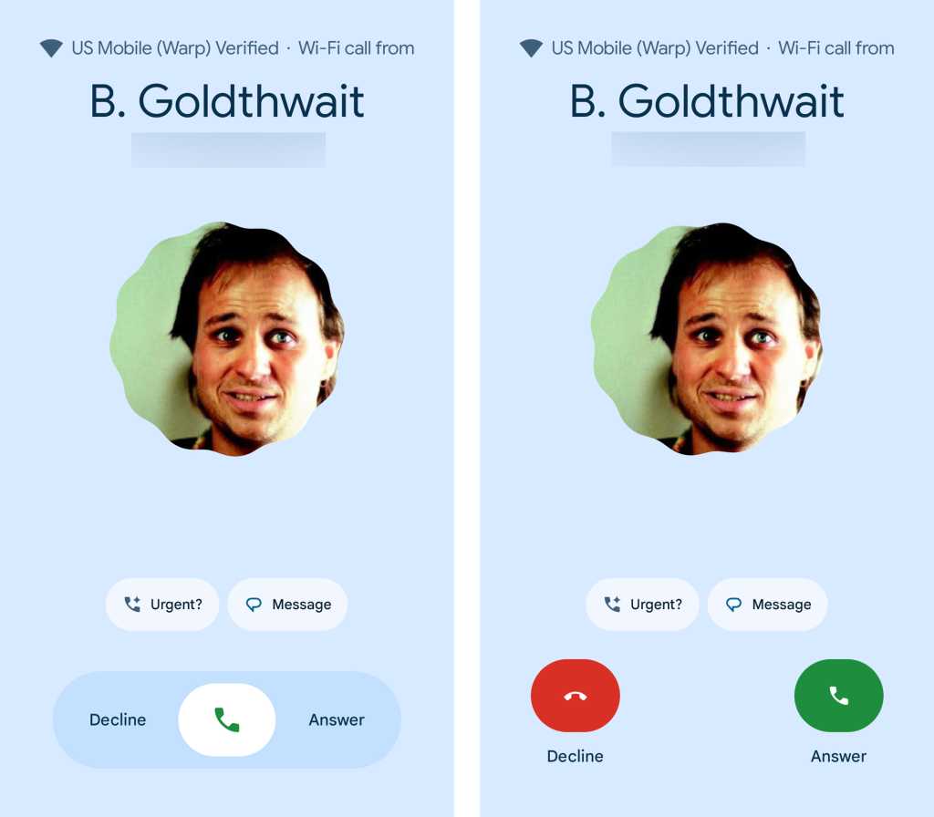 Google Pixel Phone features: Incoming call gesture (swipe vs. tap)