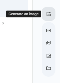 google slides mini-toolbar with focus on generate an image icon