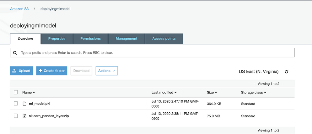 AWS Lambda model deployment 01