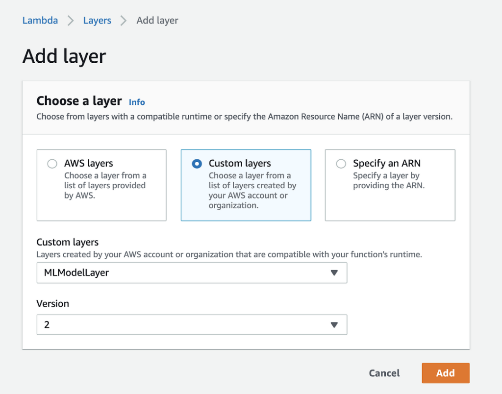AWS Lambda model deployment 06