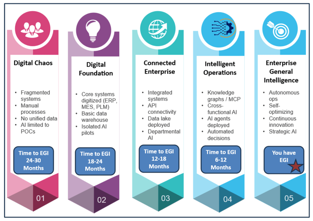 Figure: EGI maturity model
