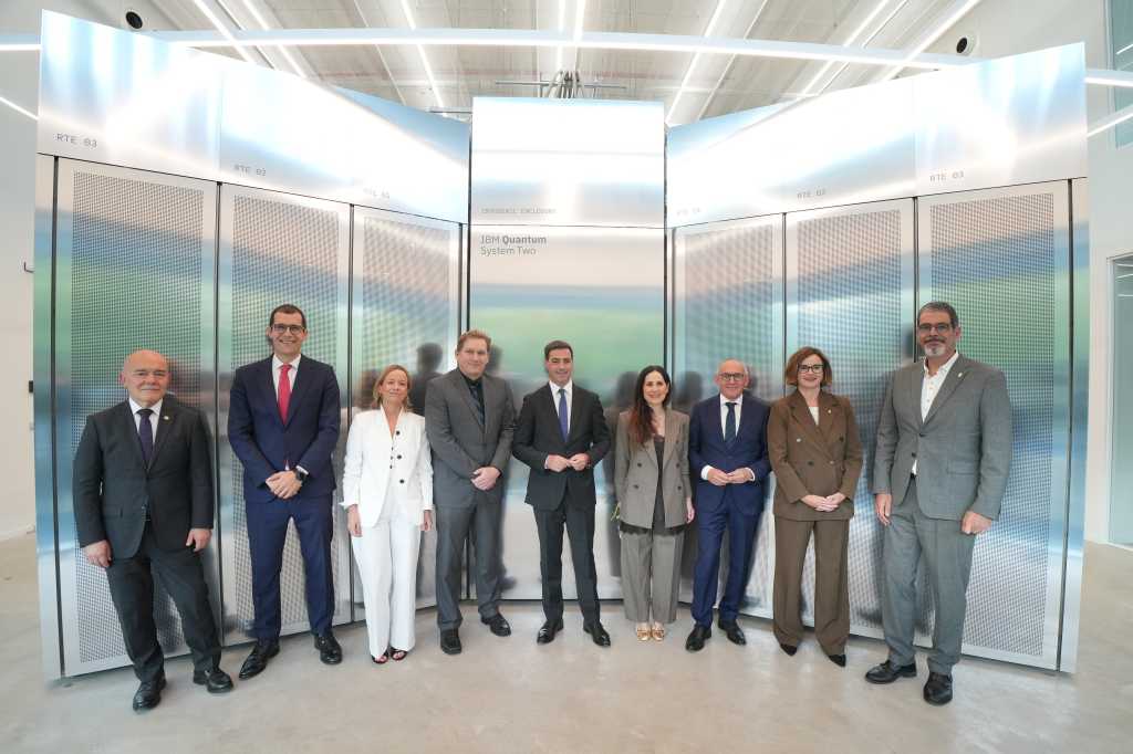 Executives at the IBM-Euskadi Quantum Computational Center in San Sebastián, Spain