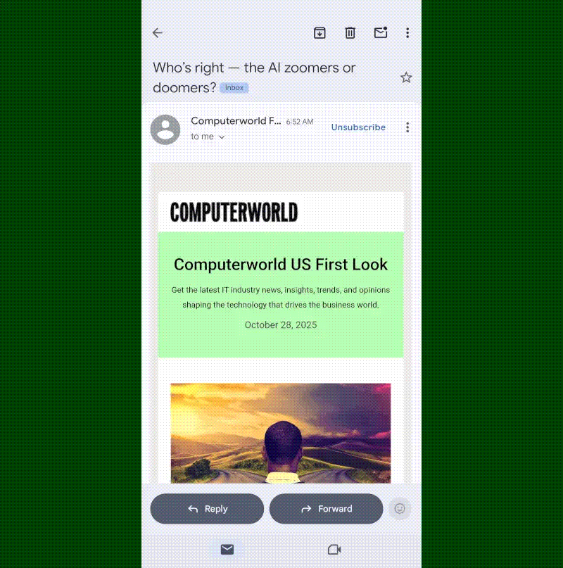 Android 16: Predictive back gesture