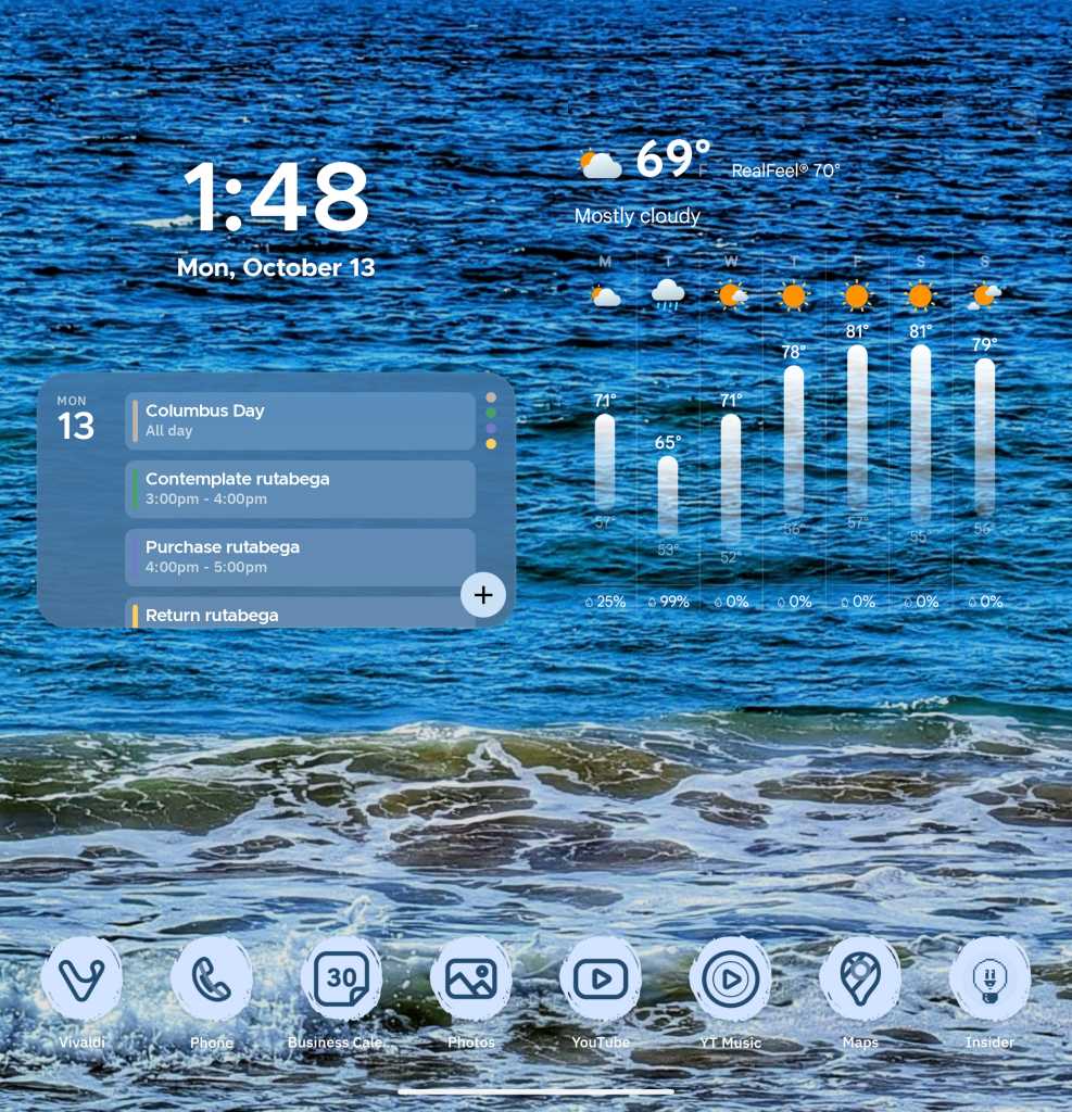 Google Pixel Fold - Android foldable: Inner home screen