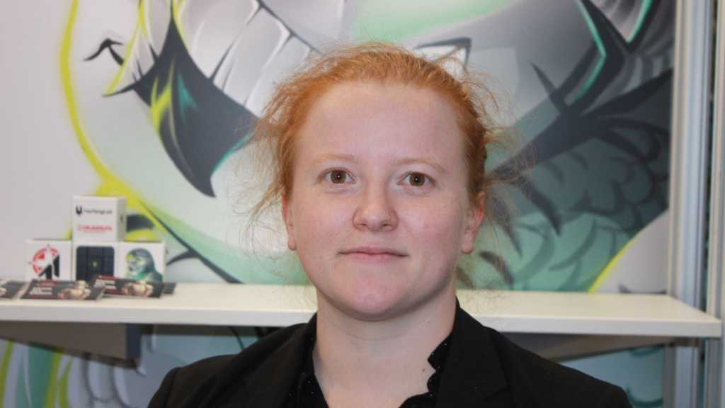 Anouck Teiller, Deputy CEO bei HarfangLab, auf der it-sa 2025.