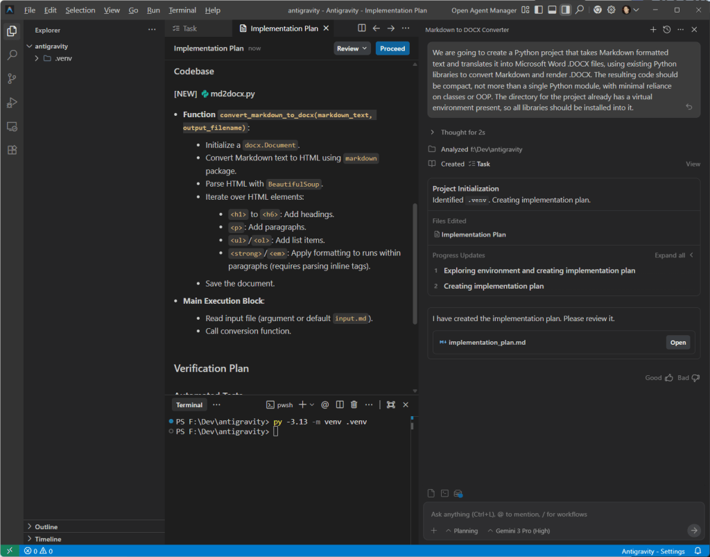 A first look at Google’s new Antigravity IDE