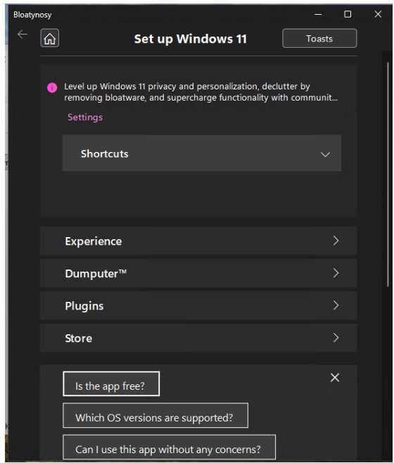 Deinstallieren von nicht erwünschten Apps mit BloatyNosy