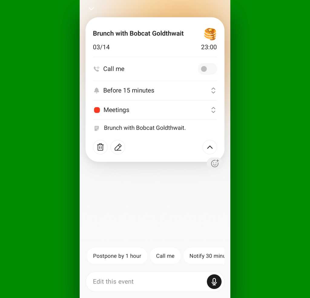 Android calendar scheduling — Toki: Text confirmation