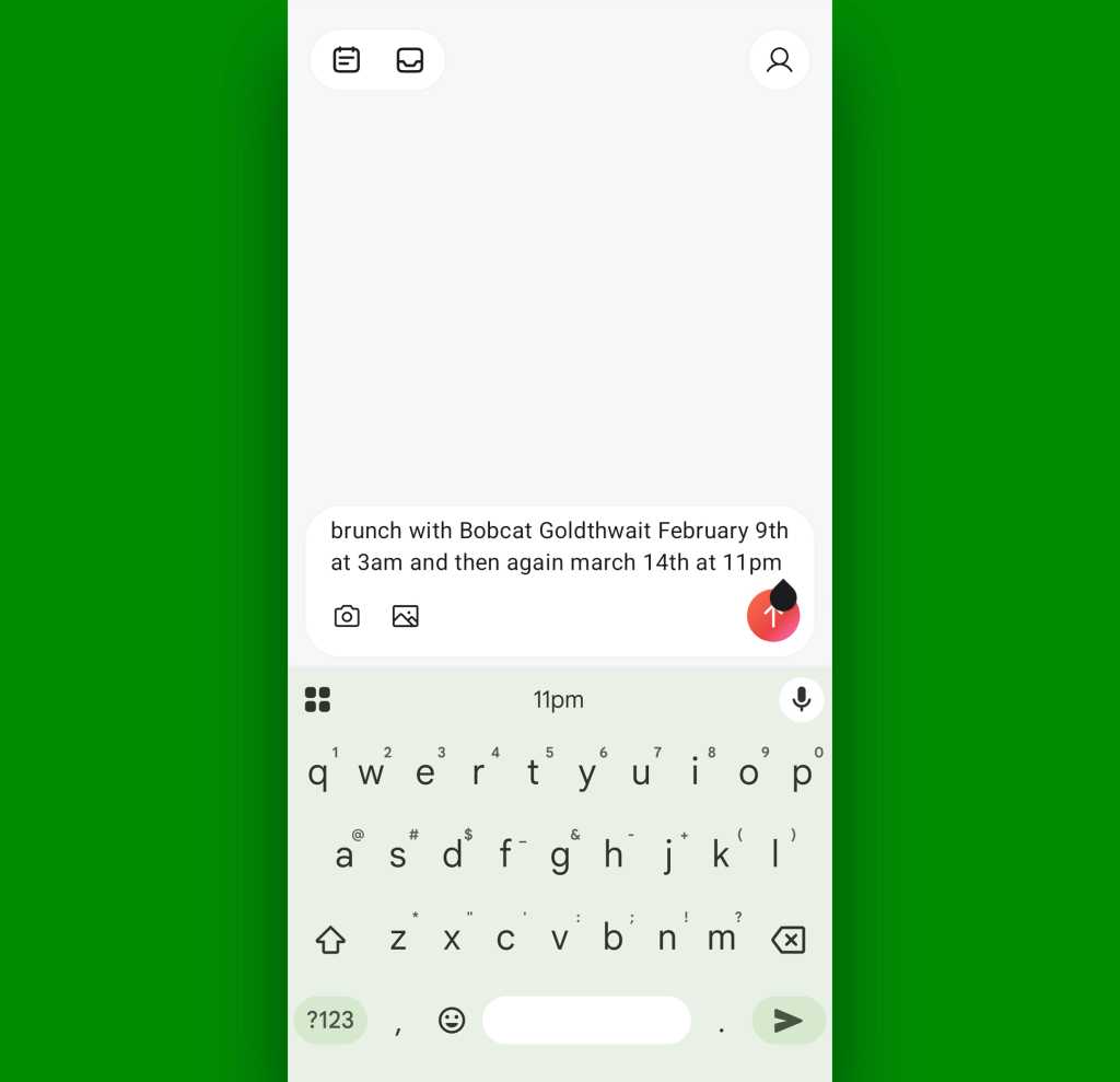 Android calendar scheduling — Toki: Text