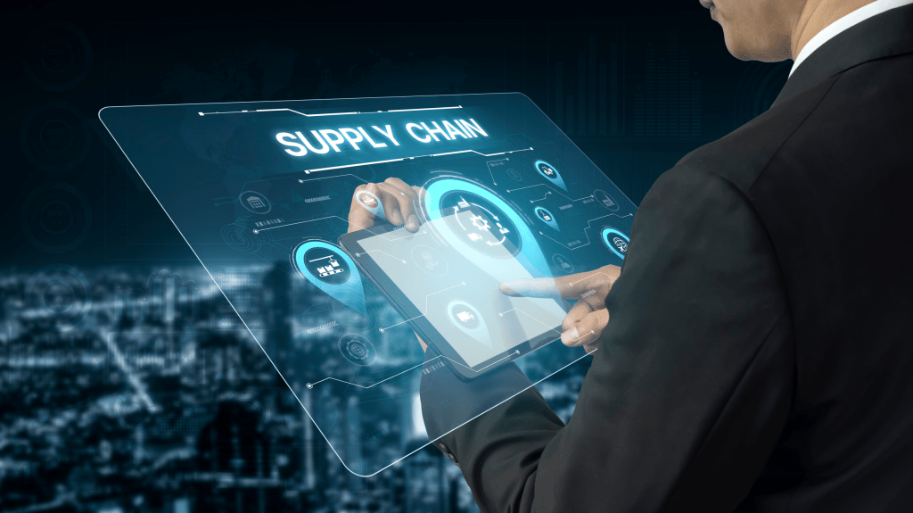 Lieferkette und Geschäftsmann