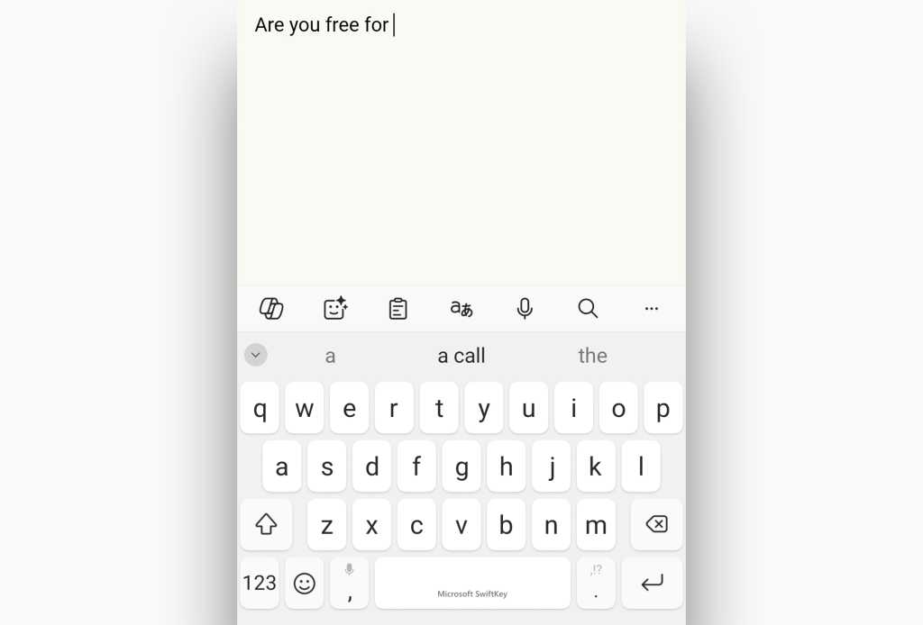 swiftkey keyboard app displaying predictive text