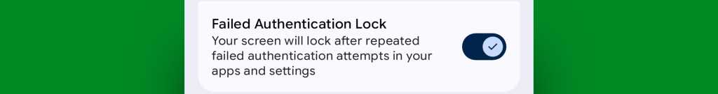 Android theft protection: Failed Authentication Lock