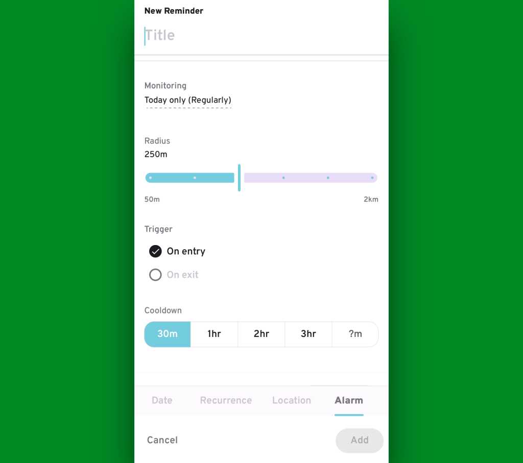Android reminders app: Ruff Reminders location reminder