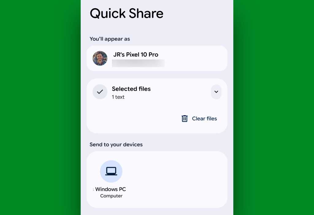 Sync Android-computer clipboard: Quick Share Android