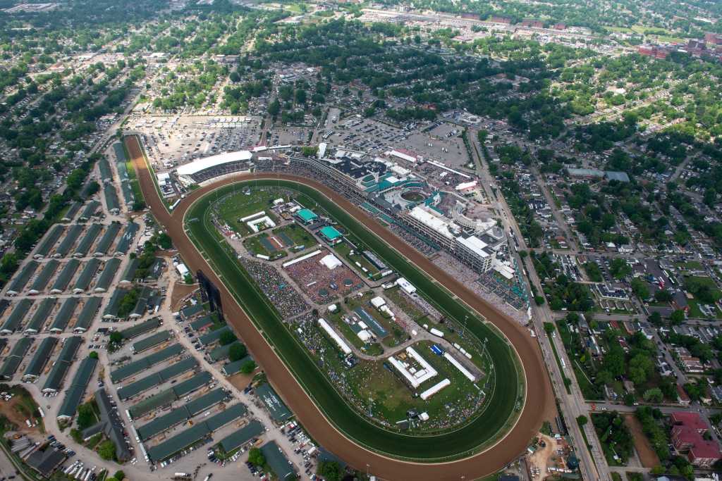Aerial view of Churchill Downs