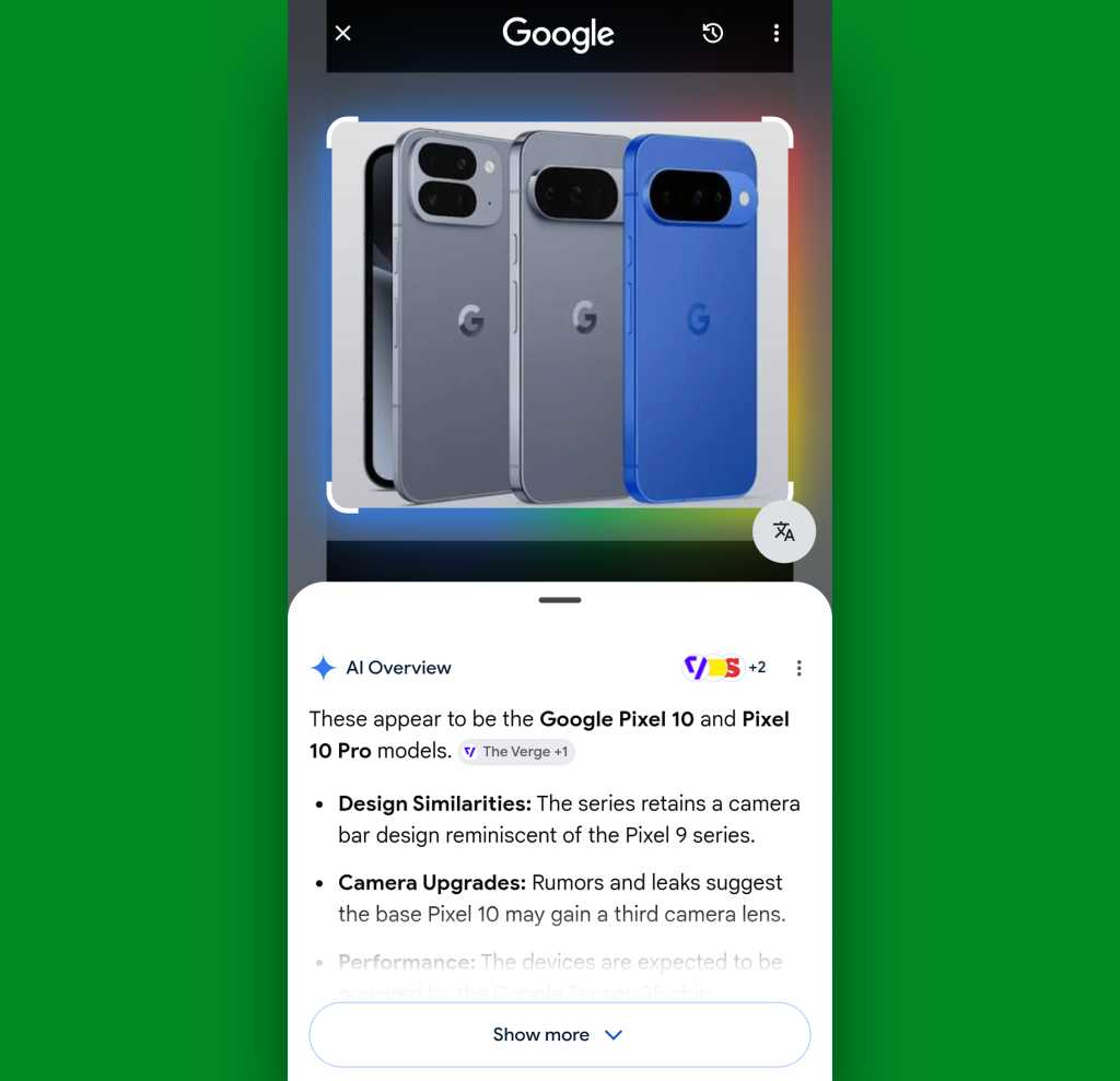 Android Circle to Search: Image search