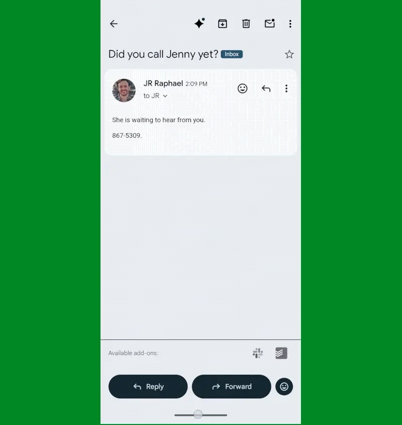 Android Circle to Search: Text actions