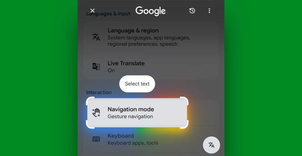 Android Circle to Search: Text copy