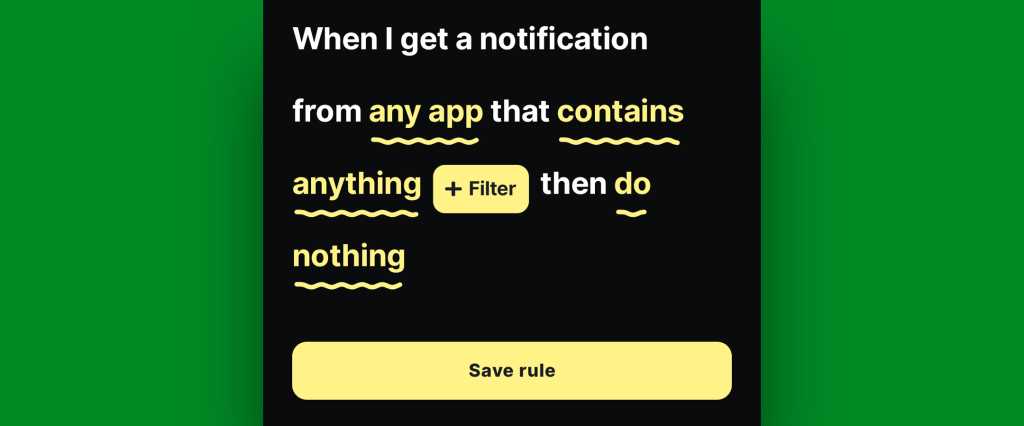 Android notification restore: BuzzKill rule