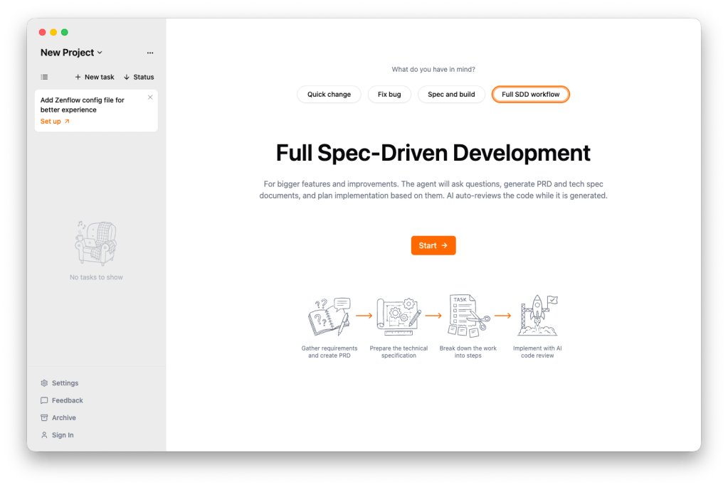 spec-driven development - Zenflow