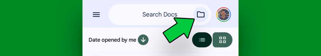 Google Docs Android: Files