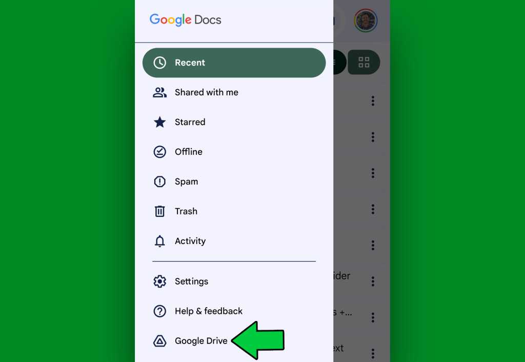 Google Docs Android: Google Drive