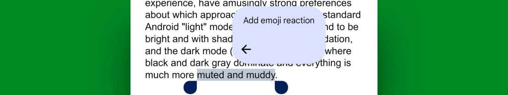 Google Docs Android: Add emoji reaction