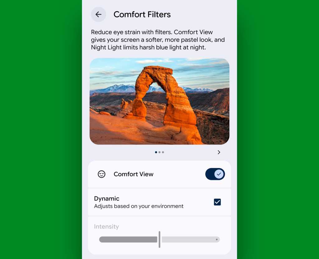 Android 17 Comfort View