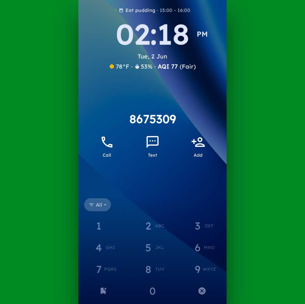 Key Launcher Android home screen dialpad