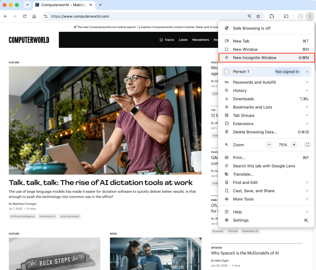 How to go incognito in Chrome, Edge, Firefox, and Safari
