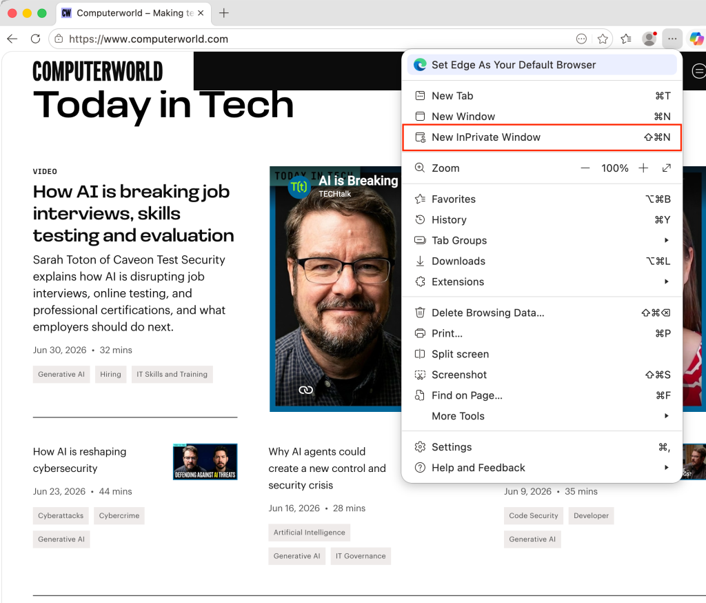 How to go incognito in Chrome, Edge, Firefox, and Safari