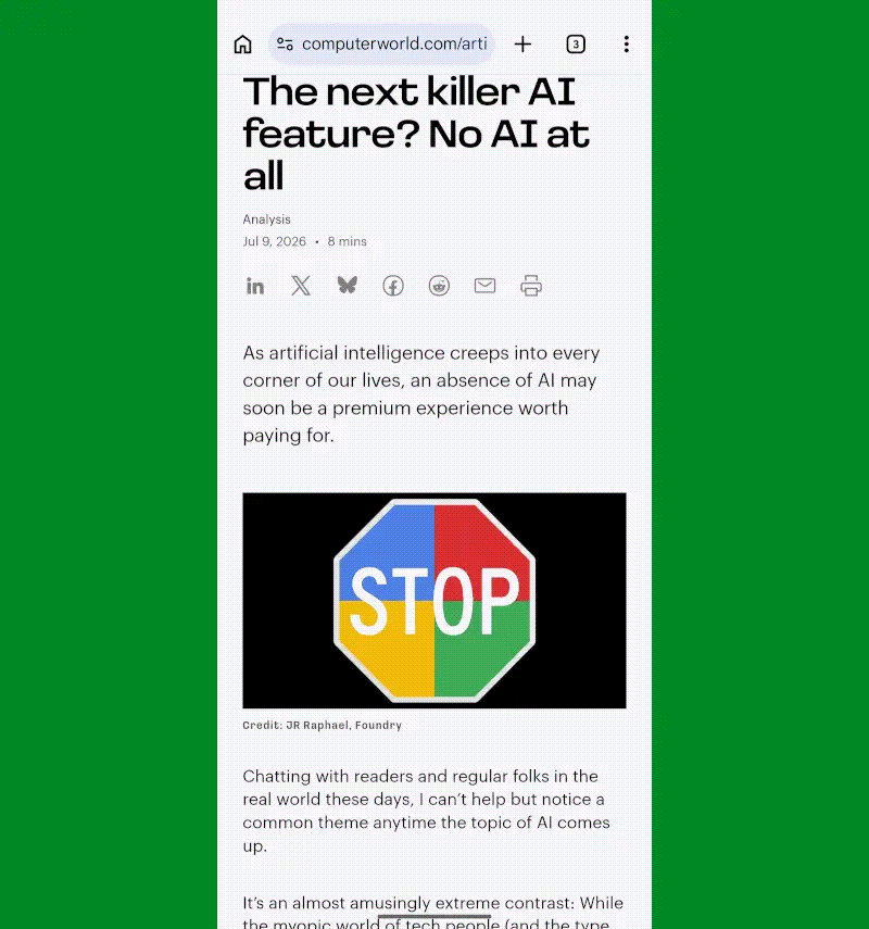 Android widgets: Edge Gestures