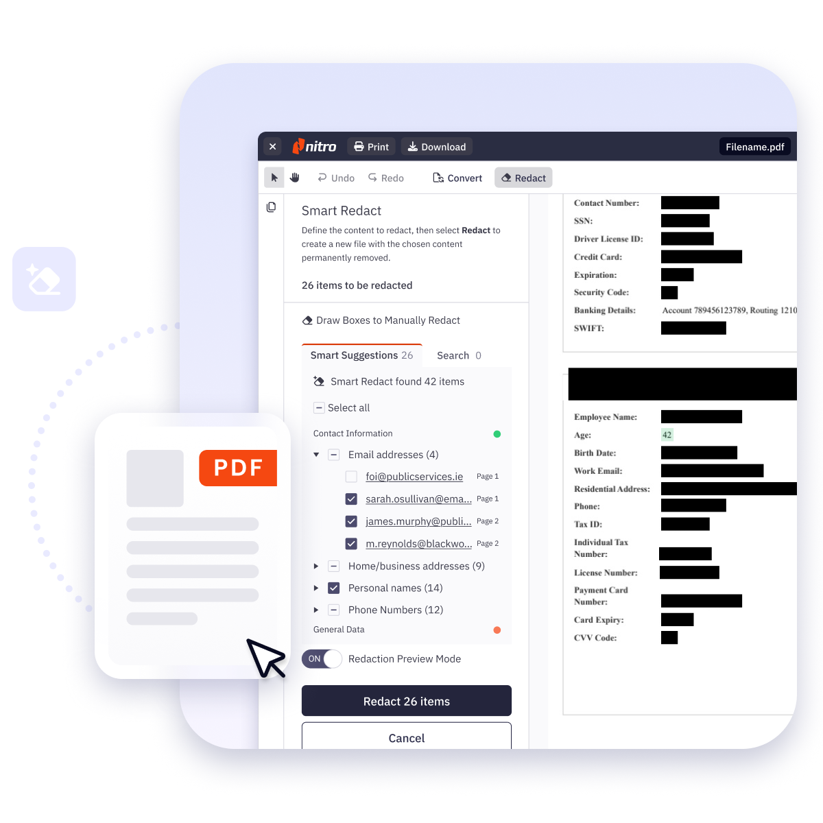Nitro Smart Redact: The Complete Guide to Automated AI Redaction - image 1