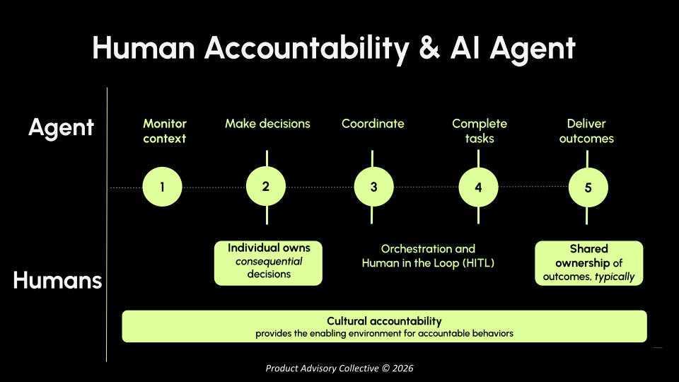 Chart: Human accountability and AI agents.