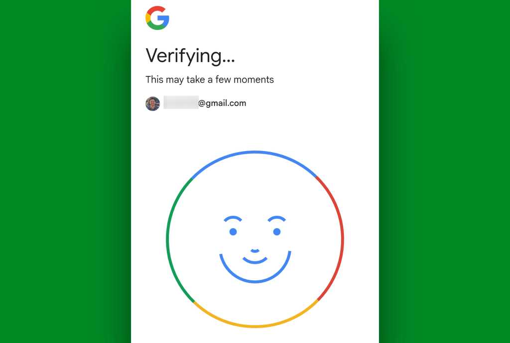Google selfie security: verification