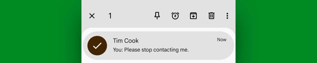 Google Messages Android gestures: List long-press