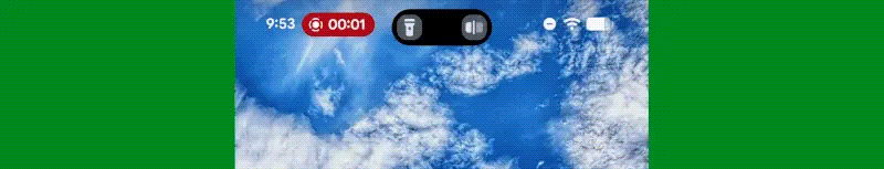 Android widget camera cutout - flashlight