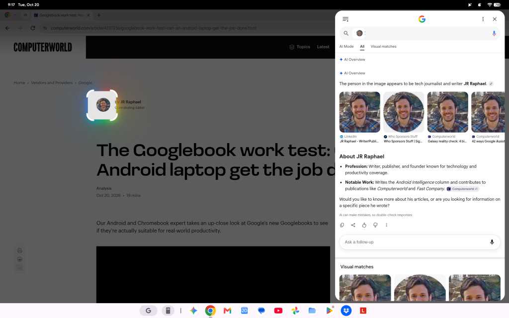 Googlebook features: Circle to search